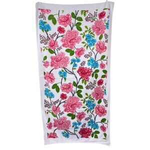 Vintage Target Home floral bath towels pink white Cotton 90s 00s hydrangea